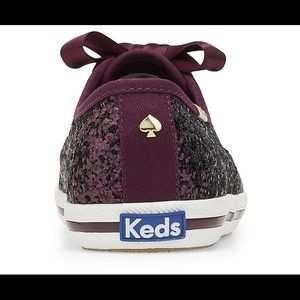 Kate Spade x Keds Champion Glitter in Deep cherry